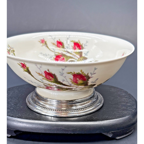 Vintage Rosenthal Porcelain Bowl Footed Sterling Silver Base, Selb-Germany 5.5" - Picture 2 of 16